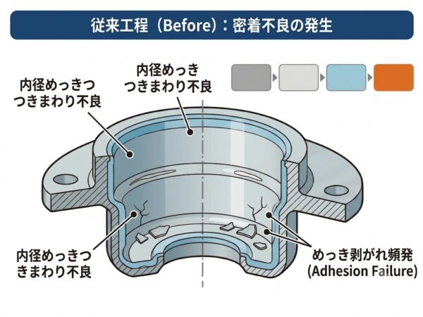 SUS材内径への無電解ニッケルメッキ | 長尺・大型無電解ニッケルメッキ.com